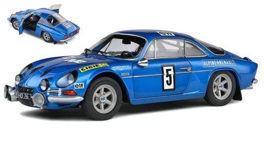 SCALE MODEL COMPATIBLE WITH ALPINE A 110 1600S N.5 OLYMPIA RALLY 1972 NICOLAS/TODT 1:18 SOLID SL1804205