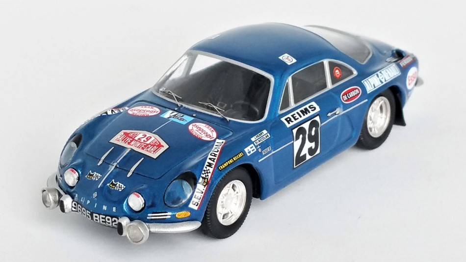 MODELE REDUIT COMPATIBLE AVEC ALPINE A110 11ème RALLYE DE MONTE CARLO 1972 HENRY/DI NICOLA 1:43 TROFEU TFRRFR49