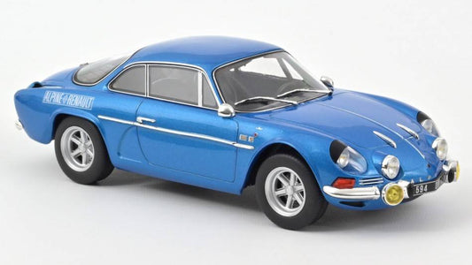 SCALE MODEL COMPATIBLE WITH ALPINE A110 1600S 1972 BLUE WITH SIDE LOGO 1:18 NOREV NV185307