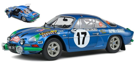 MODÈLE RÉDUIT COMPATIBLE AVEC ALPINE A110 1600S N.17 RALLYE MONTECARLO 1972 DARNICHE/MAHE 1:18 SOLIDE SL1804206