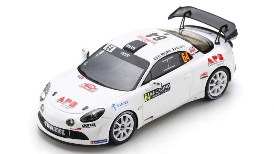 MODELLINO IN SCALA COMPATIBILE CON ALPINE A110 N.64 3rd RALLY MONTE CARLO 2023 E.ROYERE-G.DINI 1:43 SPARK MODEL S6723