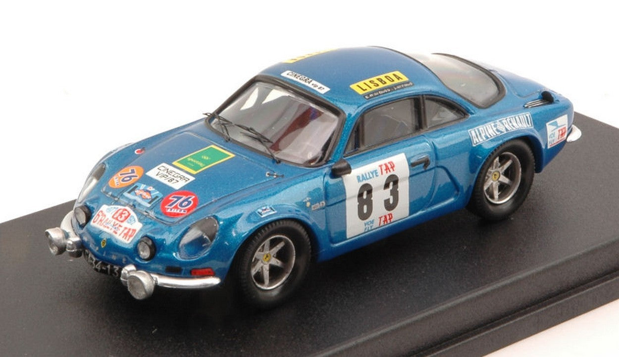SCALE MODEL COMPATIBLE WITH ALPINE A110 N.83 FATAL ACCIDENT PORTUGAL 1972 C.MARQUES-J.ARNAUD(+) 1:43 TROFEU TFRRAL37