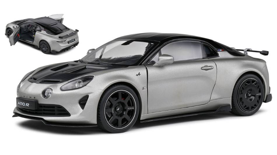 SCALE MODEL COMPATIBLE WITH ALPINE A110 RADICALE 2023 SILVER 1:18 SOLID SL1801621
