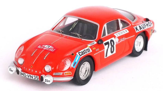 MODÈLE RÉDUIT COMPATIBLE AVEC ALPINE A110 RALLYE MONTE CARLO 1975 VON DER LEYEN/DIEKMANN 1:43 TROFEU TFRRFR63