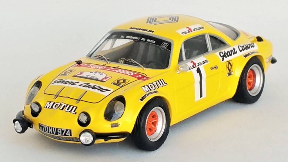 MODELE REDUIT COMPATIBLE AVEC ALPINE A110 TOUR DE LA REUNION 1979 BEGUIN/OZOUX 1:43 TROFEU TFRRFR55