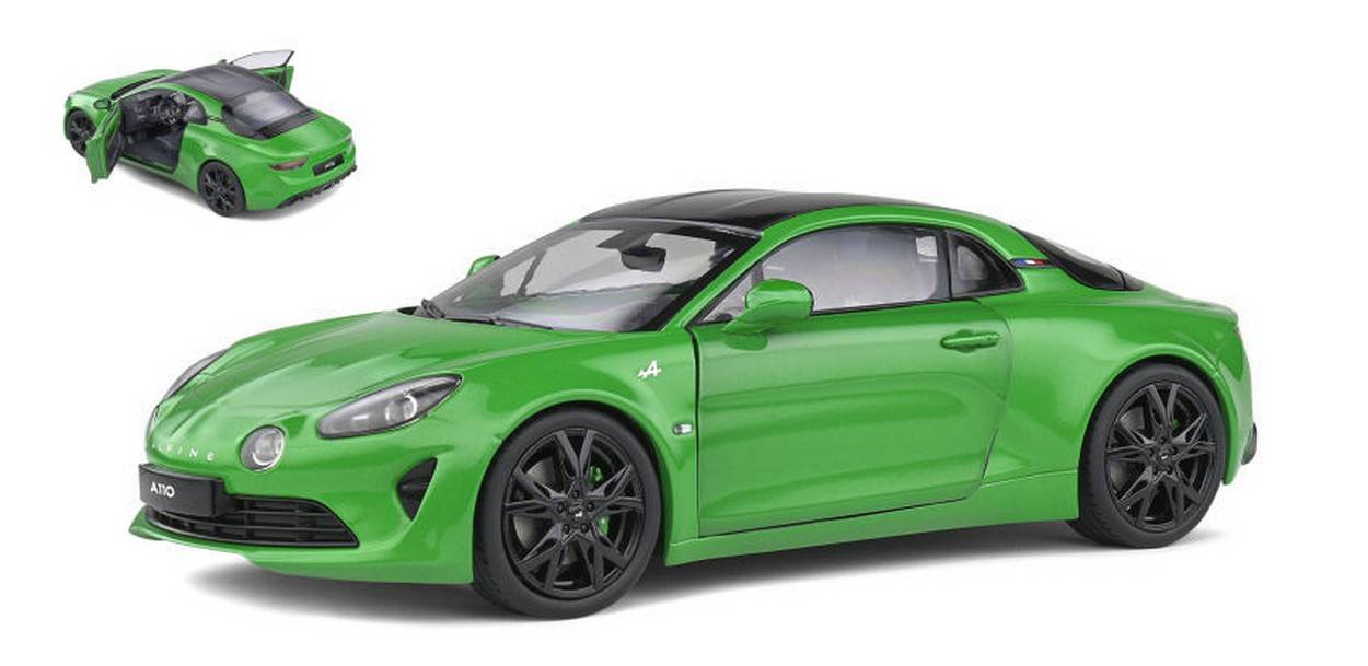 MODÈLE RÉDUIT COMPATIBLE AVEC ALPINE A110S HERITAGE COLORS VERT JARDIN 2021 1:18 SOLID SL1801610