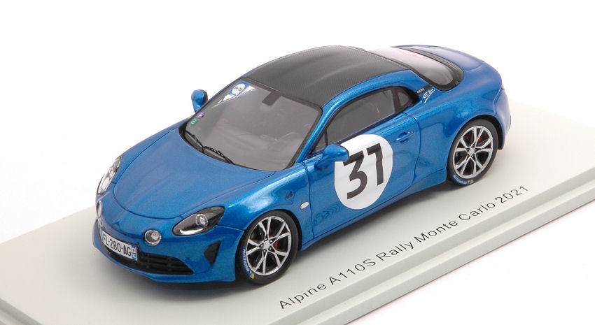 SCALE MODEL COMPATIBLE WITH ALPINE A110S N.31 RALLY MONTE CARLO 2021 ESTEBAN OCON 1:43 SPARK MODEL S6576