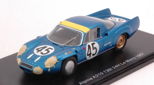 SCALE MODEL COMPATIBLE WITH ALPINE A210 N.45 13th LM 1967 J.VINATIER-M.BIANCHI 1:43 SPARK MODEL S5686