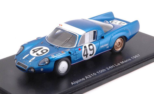SCALE MODEL COMPATIBLE WITH ALPINE A210 N.49 10th LM 1967 A.DE CORTANZE-A.LE GUELLEC 1:43 SPARK MODEL S5690