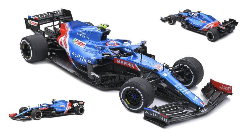 SCALE MODEL COMPATIBLE WITH ALPINE A521 ESTEBAN OCON 2021 N.31 HUNGARY GP 1:18 SOLID SL1808103