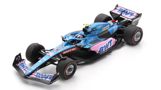 SCALE MODEL COMPATIBLE WITH ALPINE A522 ESTEBAN OCON 2022 N.31 MIAMI GP W/ACRYLIC COVER 1:18 SPARK MODEL 18S751