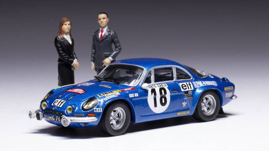 MODELE REDUIT COMPATIBLE AVEC ALPINE REN.1800 S N.18 RALLY MONTE C.1973 W/FIG.ANDRUET/PETIT 1:43 IXO MODEL SPRM001-73