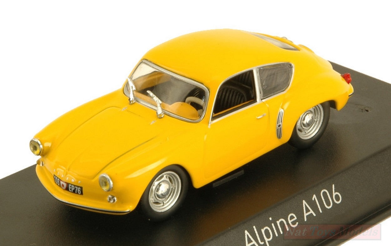 SCALE MODEL COMPATIBLE WITH ALPINE RENAULT A106 1956 YELLOW 1:43 NOREV NV517822