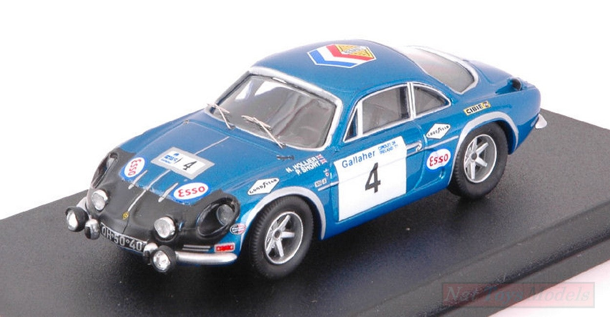 SCALE MODEL COMPATIBLE WITH ALPINE RENAULT A110 N.4 CIRCUIT OF IRELAND 1971 N.HOLLIER-P.SHORT 1:43 TROFEU TFRRIR01