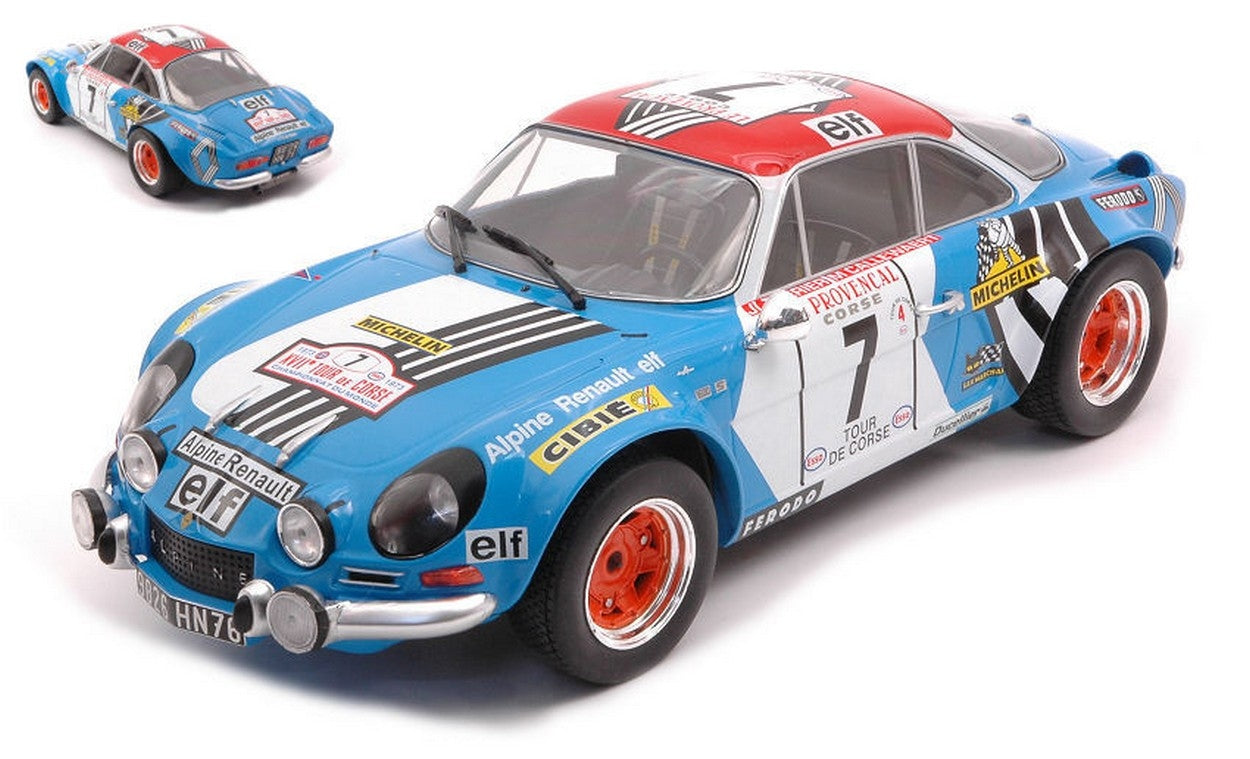 MODELE REDUIT COMPATIBLE AVEC ALPINE RENAULT A110 N.7 TOUR DE CORSE 1973 THERIER-CALLEWAERT 1:18 IXO MODEL 18RMC062D