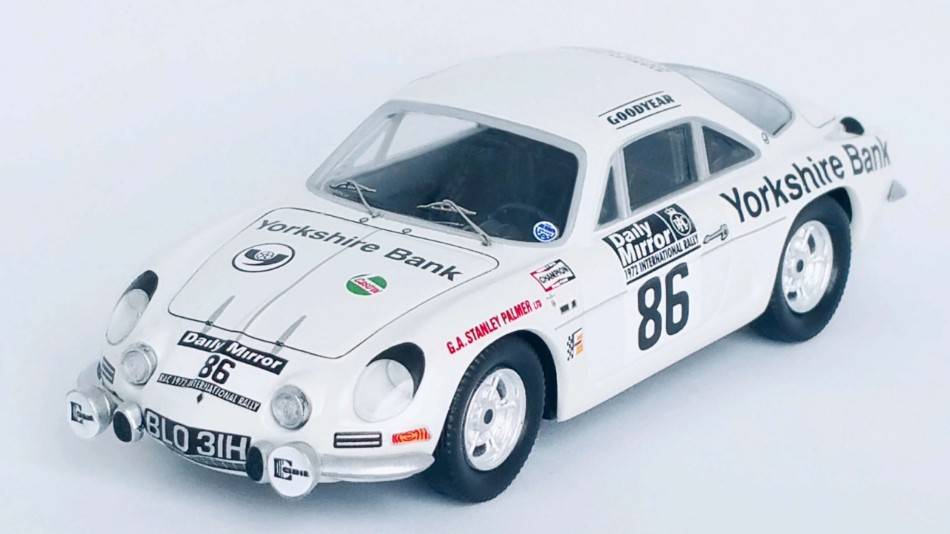 MODELLINO IN SCALA COMPATIBILE CON ALPINE RENAULT A110 RAC RALLY 1972 ROBINSON/RODGERS 1:43 TROFEU TFRRUK75