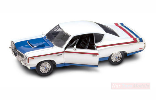 SCALE MODEL COMPATIBLE WITH AMC REBEL 1970 WHITE 1:18 LUCKY LDC92778WH