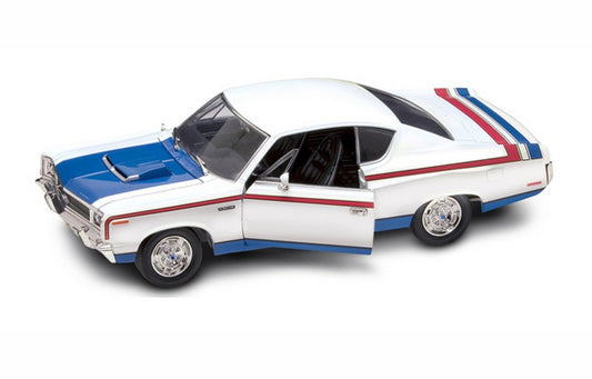SCALE MODEL COMPATIBLE WITH AMC REBEL 1970 WHITE 1:18 YAT MING YM92778WH