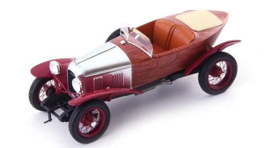 MODELLINO IN SCALA COMPATIBILE CON AMILCAR CGS 3 SKIFF 1925 SILVER/RED 1:43 AUTOCULT ATC01019