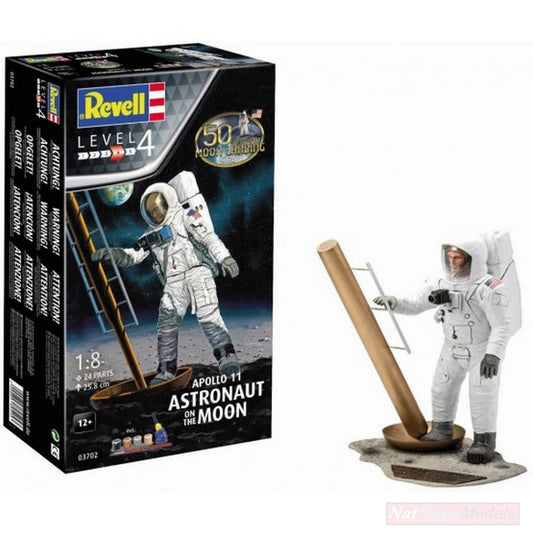 SCALE MODEL COMPATIBLE WITH APOLLO 11 ASTRONAUT ON THE MOON (50 YEARS MOON LANDING) KIT 1:96 REVELL RV03702