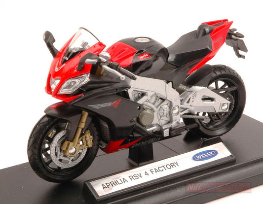 MODÈLE RÉDUIT COMPATIBLE AVEC APRILIA RSV FACTORY 1:18 WELLY WE12833