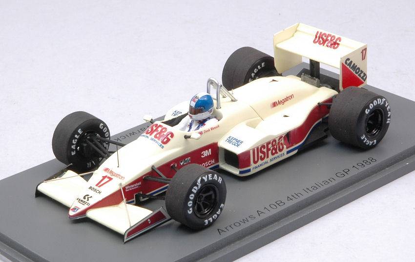MODELE REDUIT COMPATIBLE AVEC ARROWS A10B DEREK WARWICK 1988 4ème GP D'ITALIE 1:43 SPARK MODEL S3911