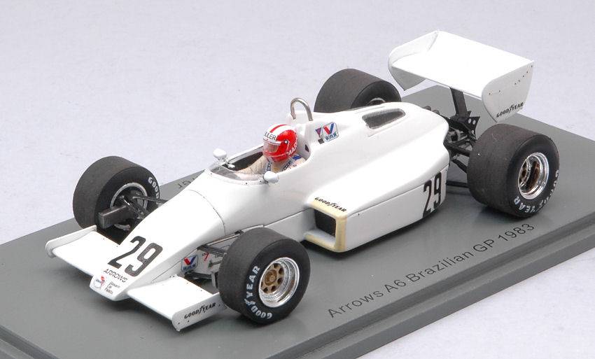 SCALE MODEL COMPATIBLE WITH ARROWS A6 MARC SURER 1983 N.29 BRAZILIAN GP 1:43 SPARK MODEL S5778