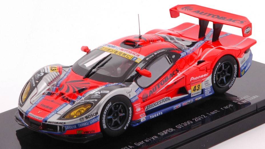 SCALE MODEL COMPATIBLE WITH ARTA GARAIYA N.43 SUPER GT300 2012 LAST RACE S.TAKAGI-K.MATSURA 1:43 EBBRO EB44748