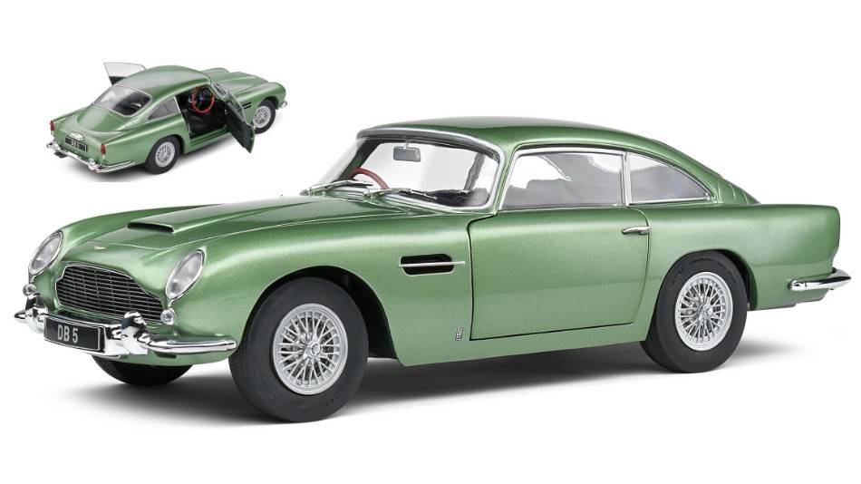 SCALE MODEL COMPATIBLE WITH ASTON MARTIN DB5 1964 GREEN 1:18 SOLID SL1807102
