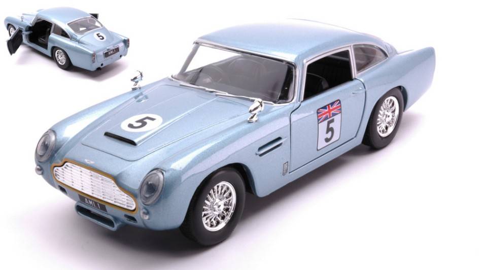 SCALE MODEL COMPATIBLE WITH ASTON MARTIN DB5 N.5 GT RACING BLUE 1:24 MOTORMAX MTM73789B