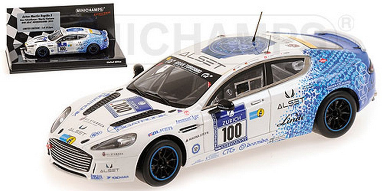 SCALE MODEL COMPATIBLE WITH ASTON MARTIN RAPIDE S N.100 NURBURGRING 2013 1:43 MINICHAMPS PM437131300
