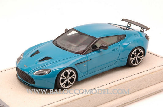 MODÈLE RÉDUIT COMPATIBLE AVEC ASTON MARTIN V12 ZAGATO 2012 BABY BLUE ED.LIM.PCS 50 1:43 TECNOMODEL TMDMI52AG