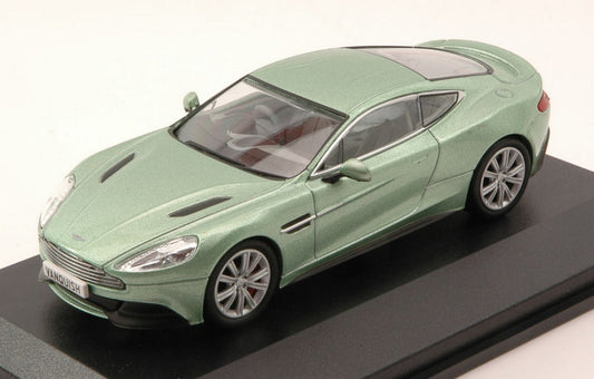 MODELE REDUIT COMPATIBLE AVEC ASTON MARTIN VANQUISH COUPE 2001 VERT MÉTALLISÉ 1:43 OXFORD OXFAMV001