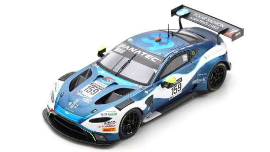 MODÈLE RÉDUIT COMPATIBLE AVEC ASTON MARTIN VANTAGE GT3 N.159 3ème CLASSE ARGENT 24 H SPA 2021 TUJULA-MAC SPARK MODEL SB442