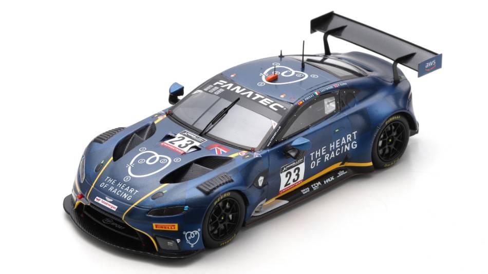 MODELE REDUIT COMPATIBLE AVEC ASTON MARTIN VANTAGE GT3 N.234 24 H SPA 2022 GUNN-RIBERAS-EASTWOOD 1:43 SPARK MODEL SB521