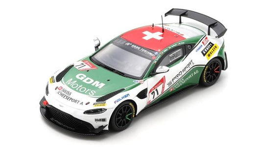 MODÈLE RÉDUIT COMPATIBLE AVEC ASTON MARTIN VANTAGE GT4 N.71 24 H NURBURGRING 2020 WALKER-HESS-VERDONCK SPARK MODEL SG702
