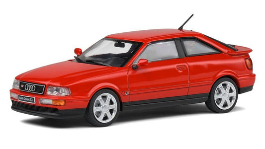 MODELE REDUIT COMPATIBLE AVEC AUDI COUPE S2 1992 LAZER ROUGE 1:43 SOLID SL4312201