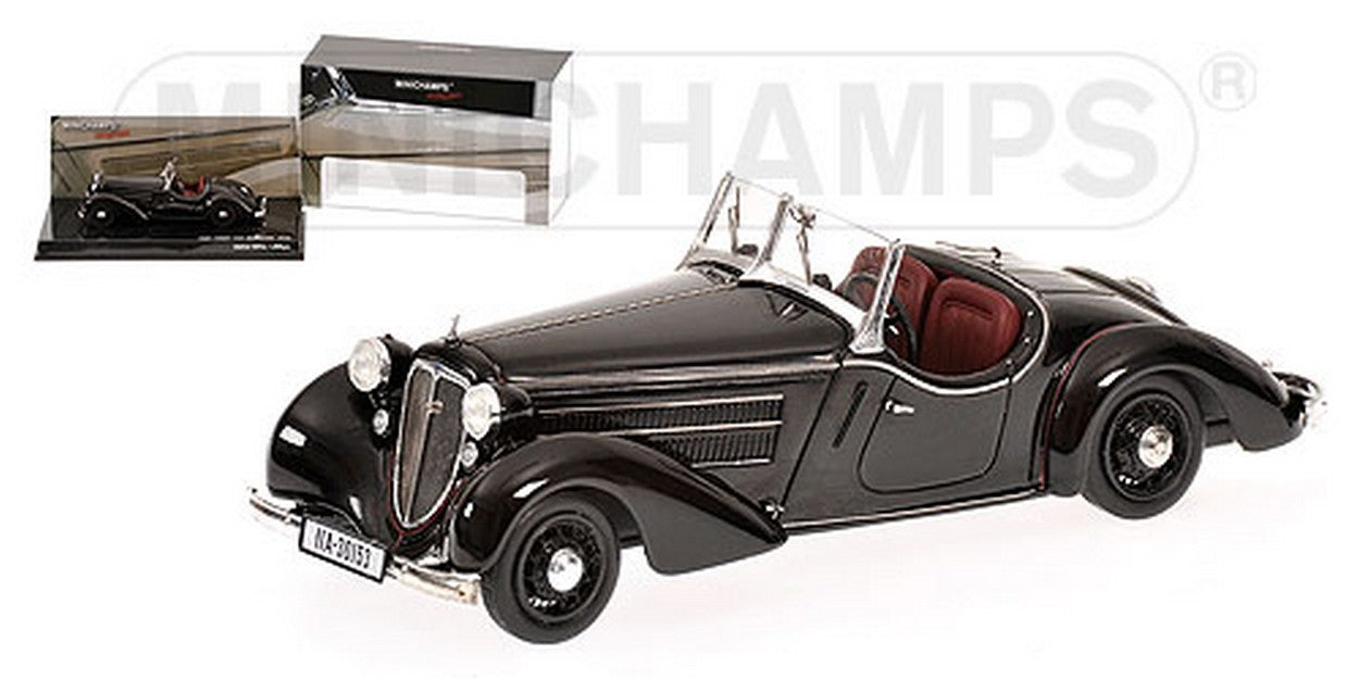 MODELLINO IN SCALA COMPATIBILE CON AUDI FRONT 225 ROADSTER 35 BLK 1:43 MINICHAMPS PM437019131