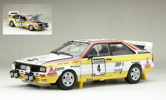 MODÈLE RÉDUIT COMPATIBLE AVEC AUDI QUATTRO A2 N.4 RALLYE DE NOUVELLE-ZÉLANDE 1984 H.MIKKOLA-A.HERTZ 1:18 SUNSTAR SS4253