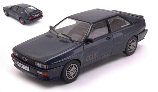 MODELE REDUIT COMPATIBLE AVEC AUDI QUATTRO METALLIC BLEU FONCÉ 1:24 WHITEBOX WB124102