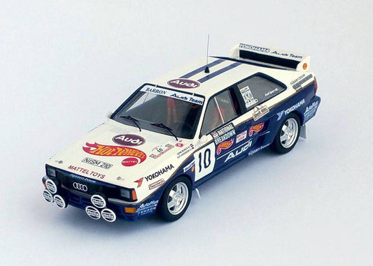 MODELE REDUIT COMPATIBLE AVEC AUDI QUATTRO N.10 NATIONAL BREAKDOWN RALLY 1987 BOSCH-HODGSON 1:43 TROFEU TFRRUK18