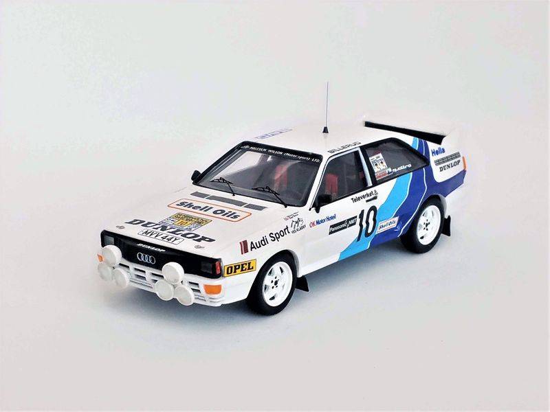 MODELE REDUIT COMPATIBLE AVEC AUDI QUATTRO N.10 RALLYE SUEDOIS 1985 WILSON-HARRIS 1:43 TROFEU TFRRSE07