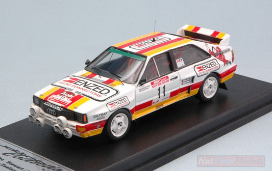 MODÈLE RÉDUIT COMPATIBLE AVEC AUDI QUATTRO N.11 5ème NOUVELLE-ZÉLANDE 1985 M.STEWART-D.PARKHILL 1:43 TROFEU TFSCA85