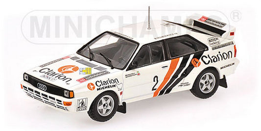 MODELE REDUIT COMPATIBLE AVEC AUDI QUATTRO N.2 RALLYE SUEDOIS 1984 EKLUND 1:43 MINICHAMPS PM430841902