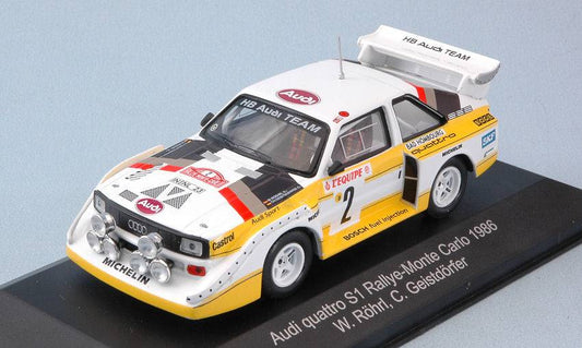 SCALE MODEL COMPATIBLE WITH AUDI QUATTRO S1 N.2 4th MONTE CARLO 1986 W.ROHRL-C.GEISTDORFER NV1:43 CMRWRC003B