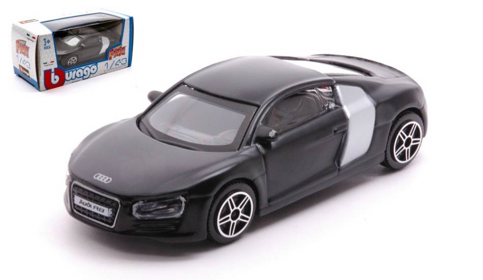 MODELE REDUIT COMPATIBLE AVEC AUDI R8 2009 NOIR 1:43 BURAGO BU30158Z MODEL