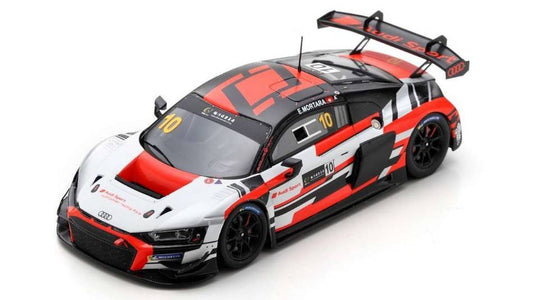 SCALE MODEL COMPATIBLE WITH AUDI R8 GT3 N.10 2nd MACAU GT CUP 2022 EDOARDO MORTARA 1:43 SPARK MODEL SA264