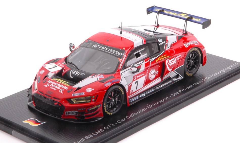 SCALE MODEL COMPATIBLE WITH AUDI R8 GT3 N.7 2nd PRO-AM NURBURGRING 2020 DONTJE-ORTMANN-NIEDER. 1:43 SPARK MODEL SG695