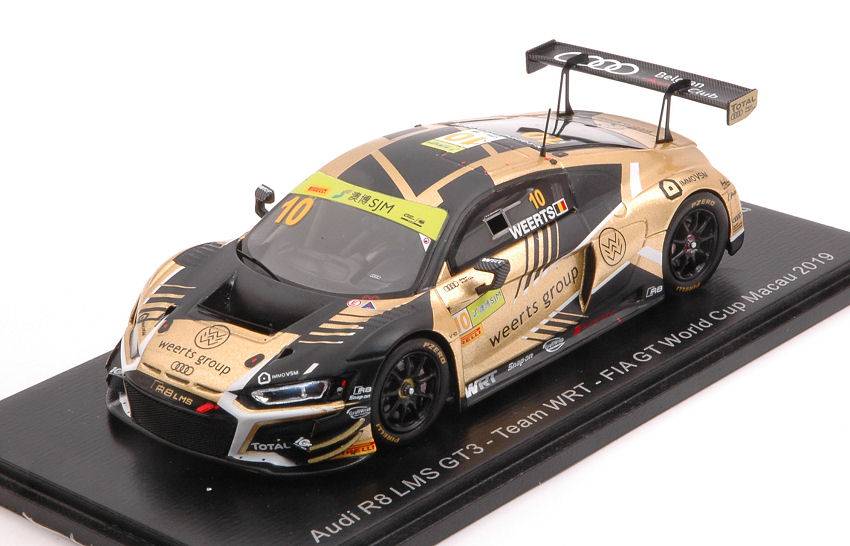 MODELE REDUIT COMPATIBLE AVEC AUDI R8 LMS N.10 FIA GT WORLD CUP MACAU 2019 C.WEERTS 1:43 SPARK MODEL SA220