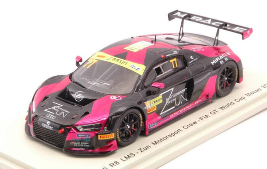 MODELE REDUIT COMPATIBLE AVEC AUDI R8 LMS N.77 FIA GT WORLD CUP MACAU 2018 A.FONG 1:43 SPARK MODEL SA171